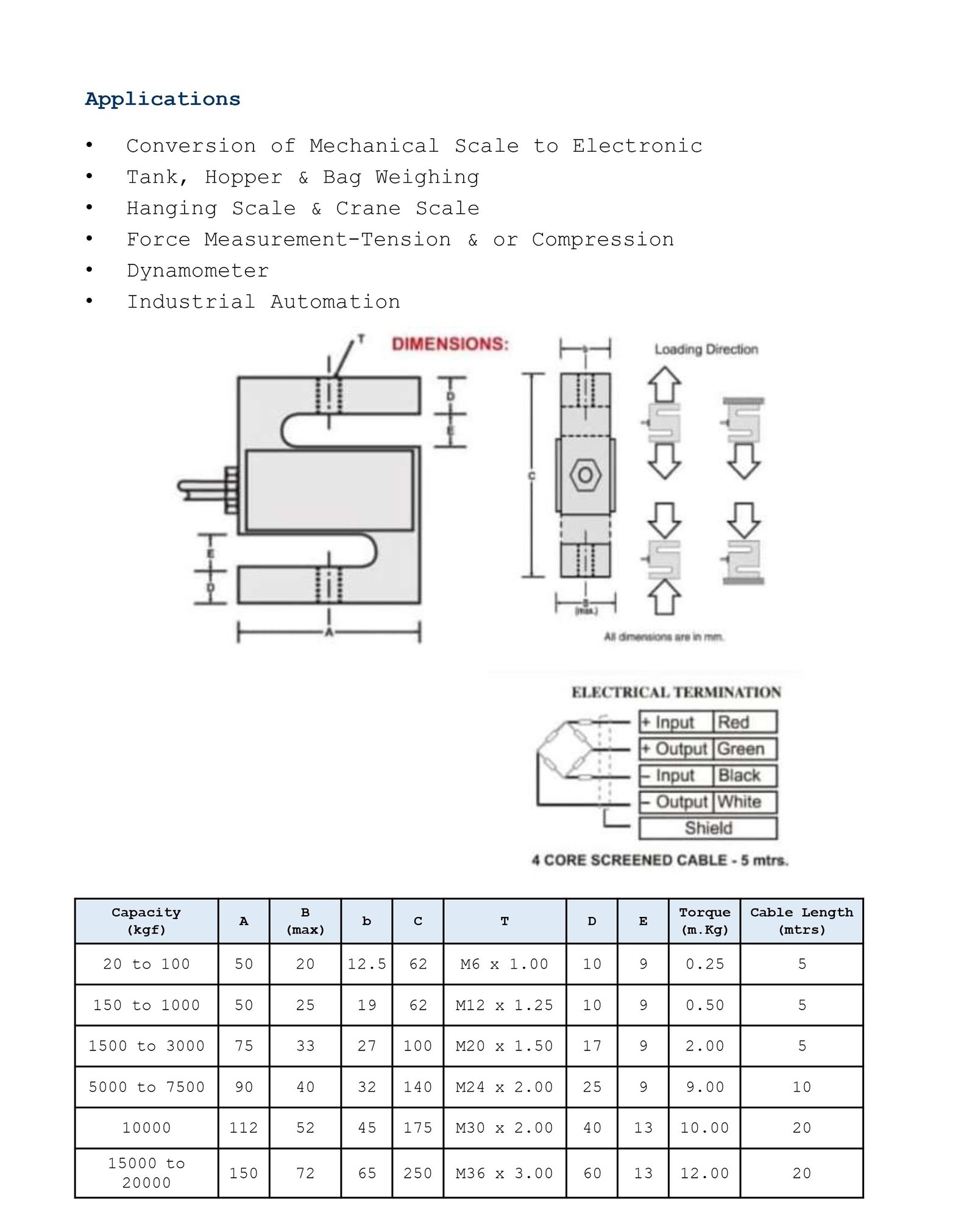 LSYE Load Cell Diagram